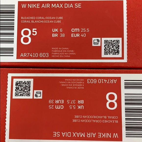 W NIKE AIR MAX DIA SE Bleached Coral/Ocean Cube - Picture 16 of 16